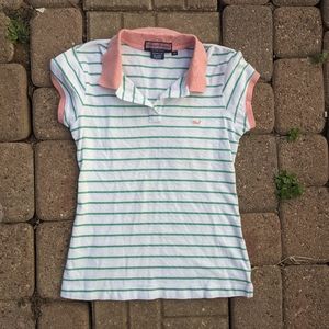vineyard vines stripped collared polo shirt